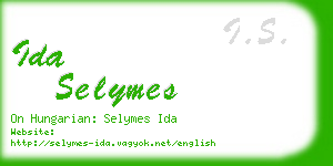 ida selymes business card